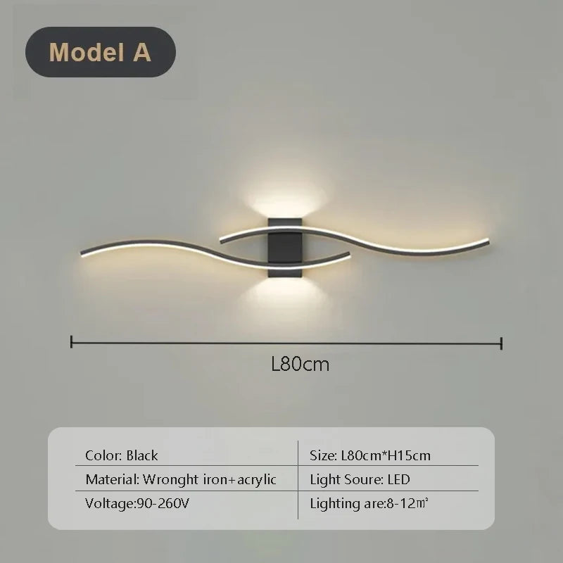 Modern LED Wall Lamp with Remote Control