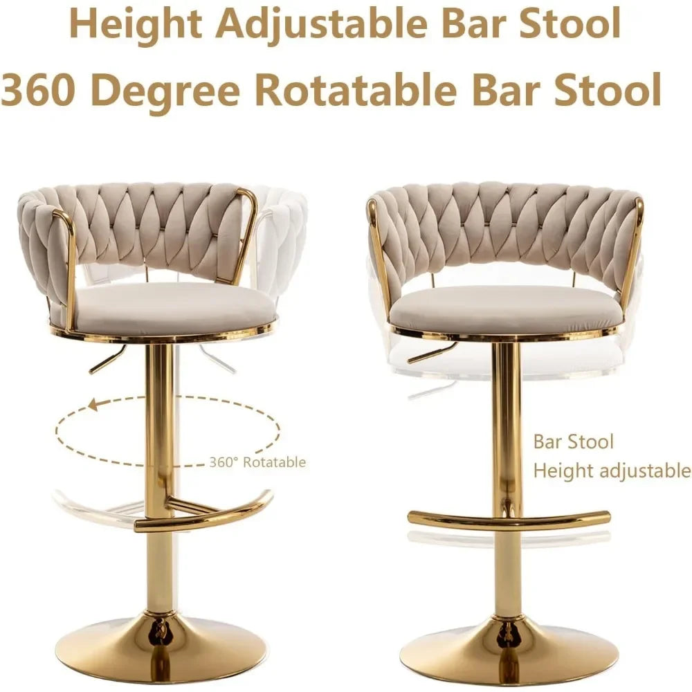 Classy Velvet Bar Stools - Set of 4