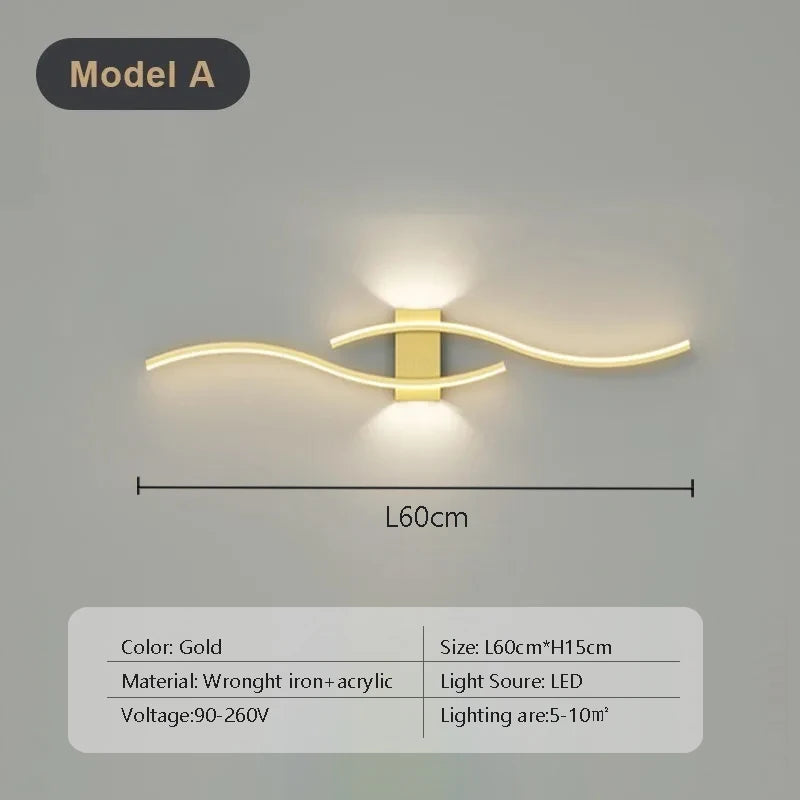 Modern LED Wall Lamp with Remote Control