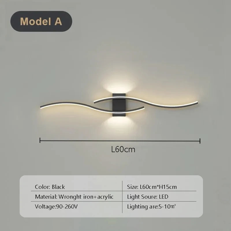 Modern LED Wall Lamp with Remote Control